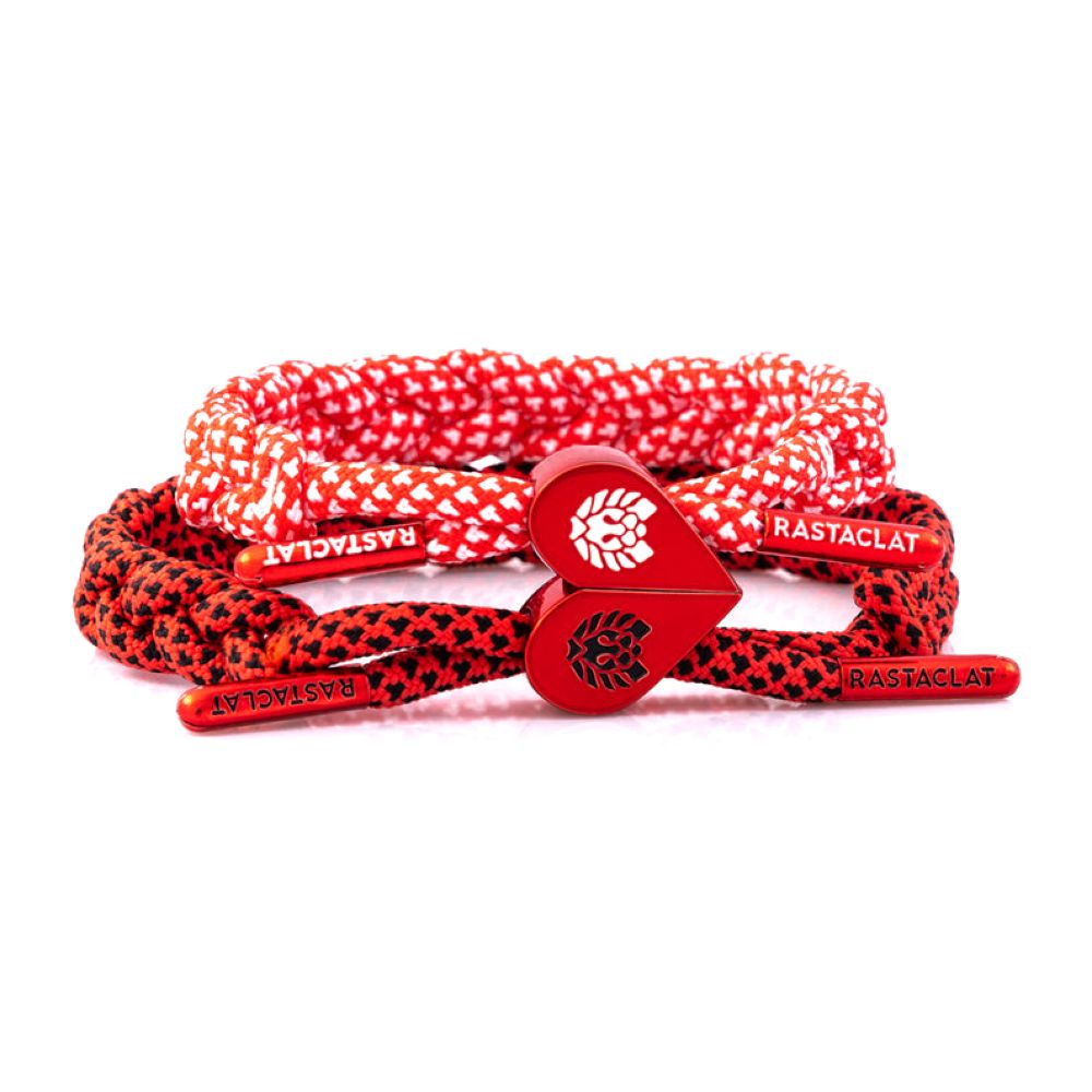 Rastaclat Couples Unisex Bracelet Red(Boxed) (Pack of 2)