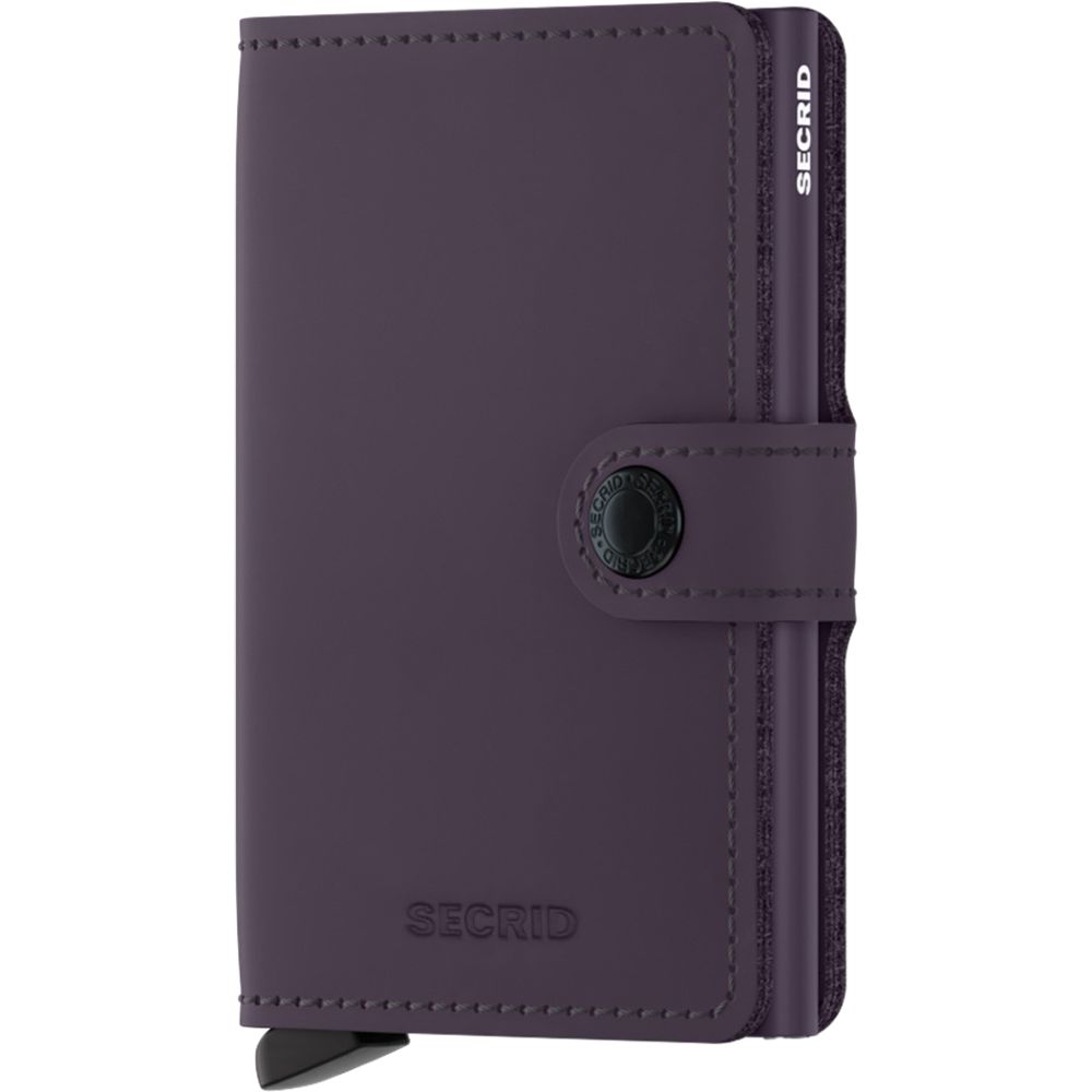 Secrid Miniwallet - Matte Leather - Dark Purple/Fuchsia