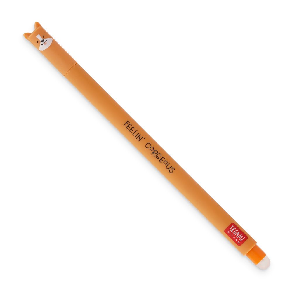 Legami Erasable Gel Pen - Erasable Pen - Corgi