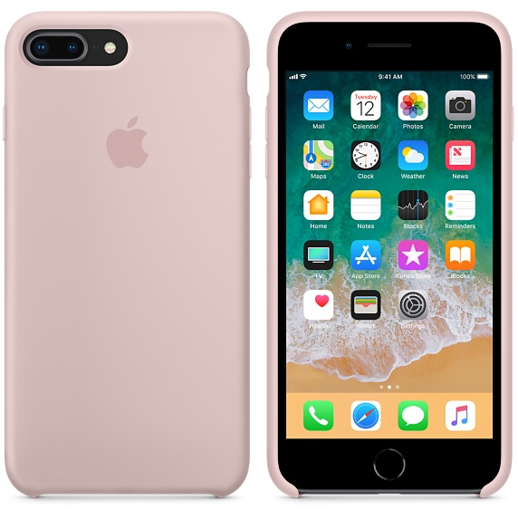 Apple Silicone Case Pink Sand for iPhone 8 Plus/7 Plus