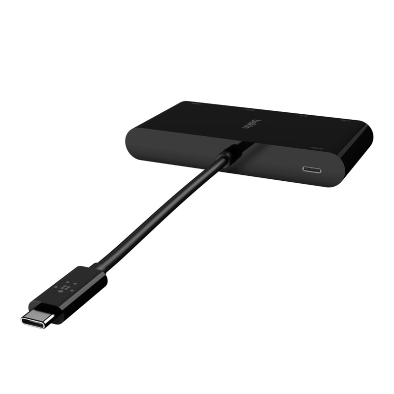 Belkin Interface Hub USB-C to HDMI/VGA/USB-A/Gigabit Ethernet/100W PD Black