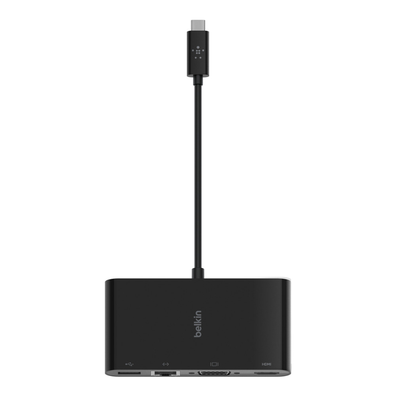 Belkin USB-C To Gigabit Ethernet/HDMI/VGA/USB-A Cable Black