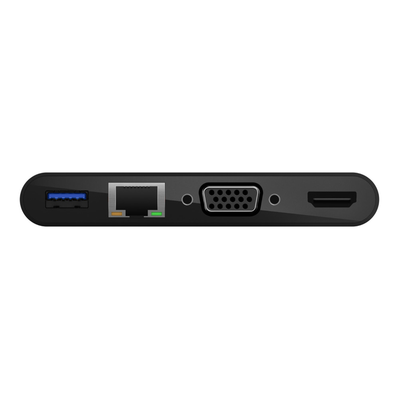 Belkin USB-C To Gigabit Ethernet/HDMI/VGA/USB-A Cable Black