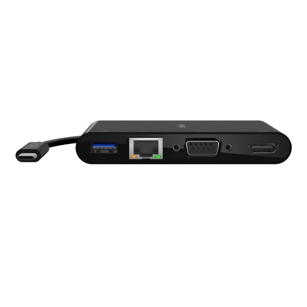 Belkin USB-C To Gigabit Ethernet/HDMI/VGA/USB-A Cable Black