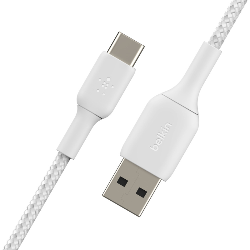 Belkin BoostCharge Braided USB-C to USB-A Cable 1m - White