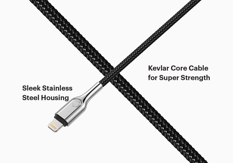 Cygnett Armoured Lightning to USB-C Cable 1m Black