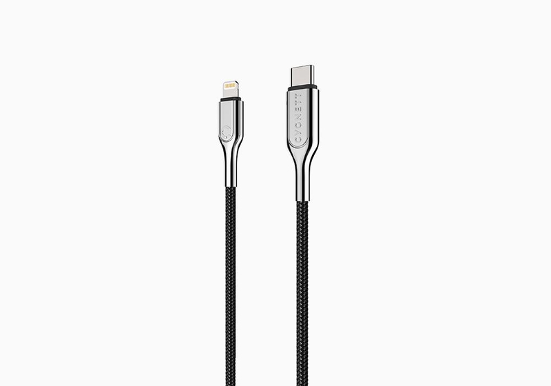 Cygnett Armoured Lightning to USB-C Cable 1m Black