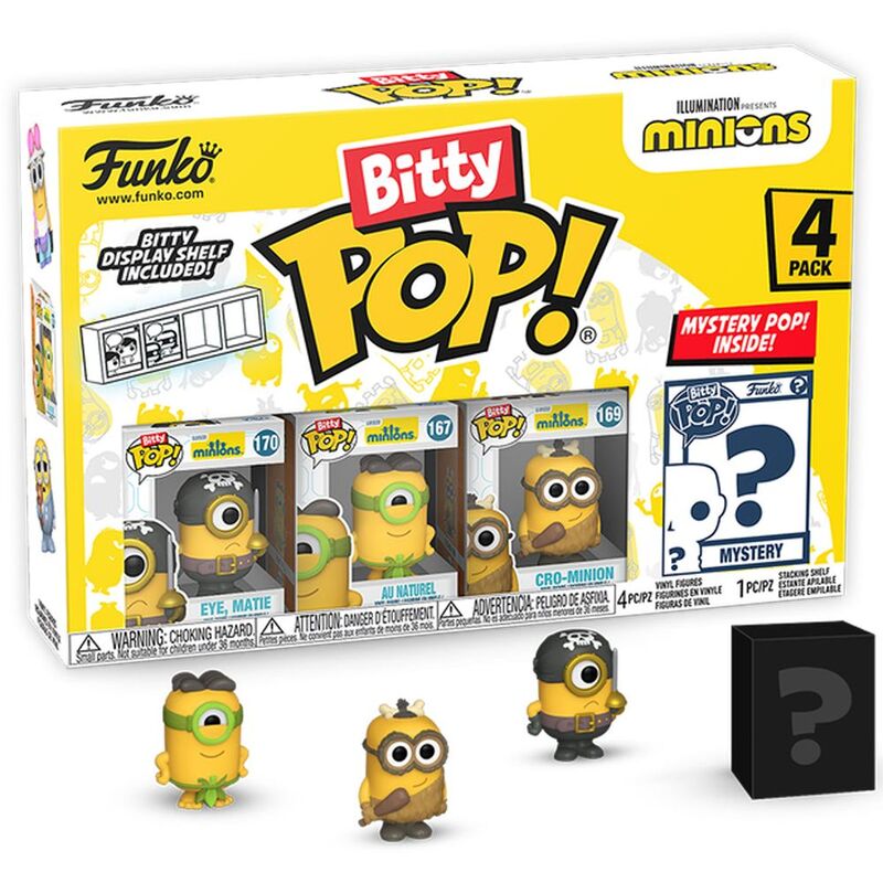 Funko Bitty Pop! Animation Minions Eye Matie 1-Inch Vinyl Figure (Pack of 4)