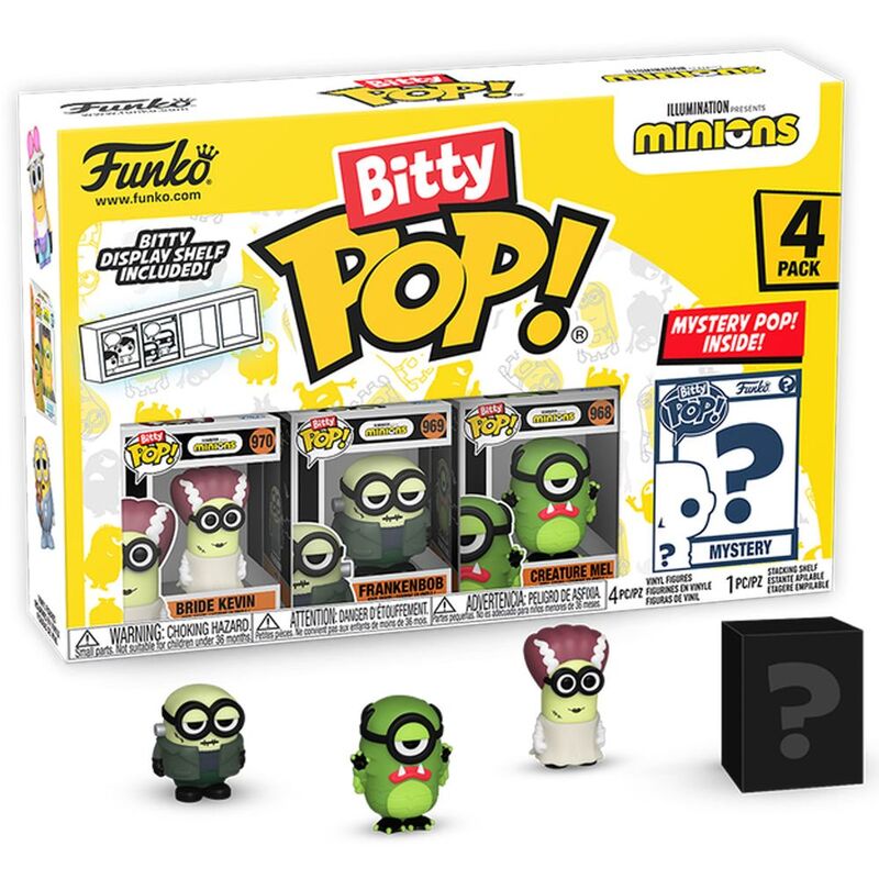 Funko Bitty Pop! Animation Minions Frankenbob 1-Inch Vinyl Figure (Pack of 4)