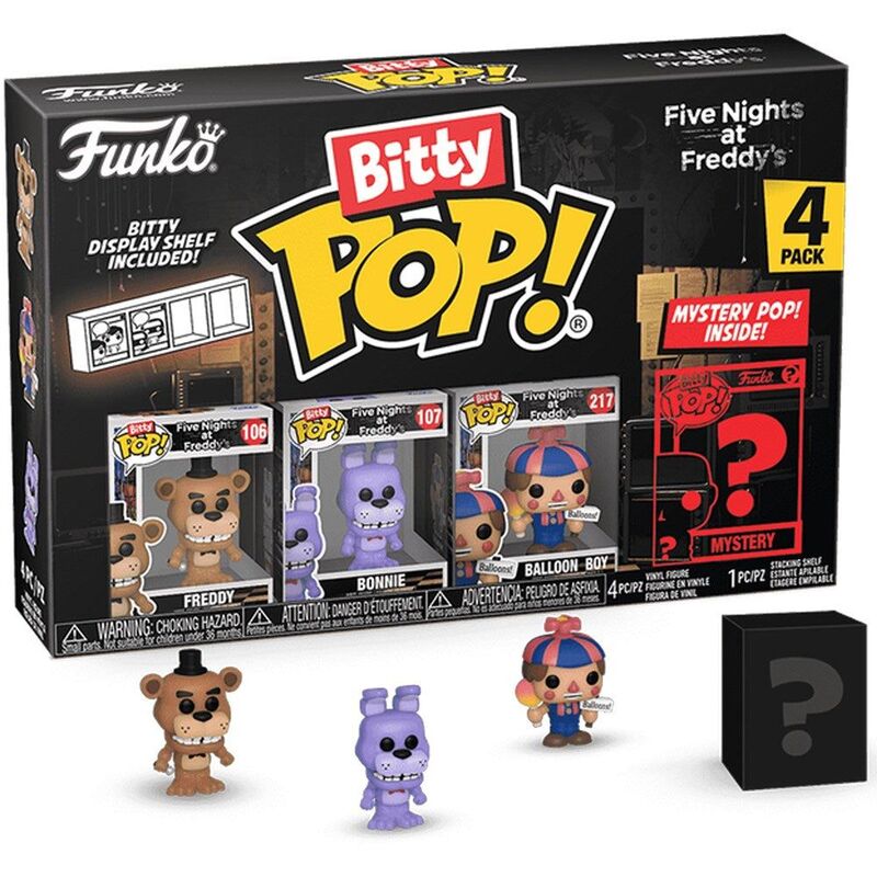 Funko Bitty Pop! Games Five Nights At Freddy's Freddy 1-Inch Vinyl Figure (Pack of 4)