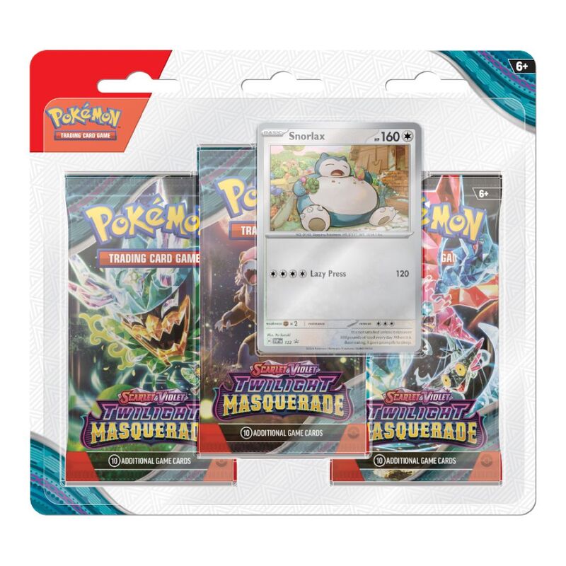 Pokemon TCG Scarlet & Violet (SV6) Twilight Masquerade 3 Pack Blister (Assorted - Includes 1) Pokemon TCG Scarlet & Violet (SV6) Twilight Masquerade 3 Pack Blister (Assorted - Includes 1)