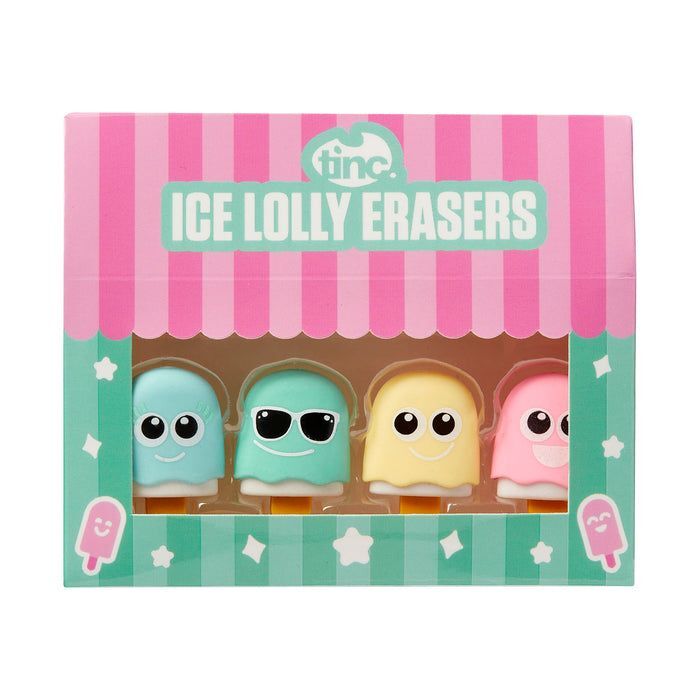 Tinc Lolly Erasers Multicolor (Set of 4)