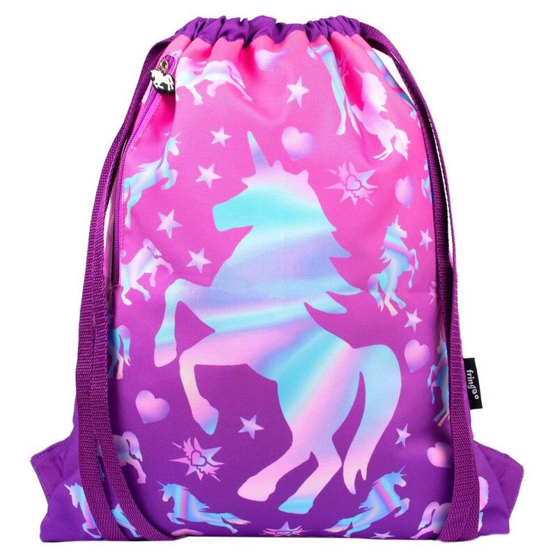 Fringoo Drawstring Bag - Unicorn Ombre Purple