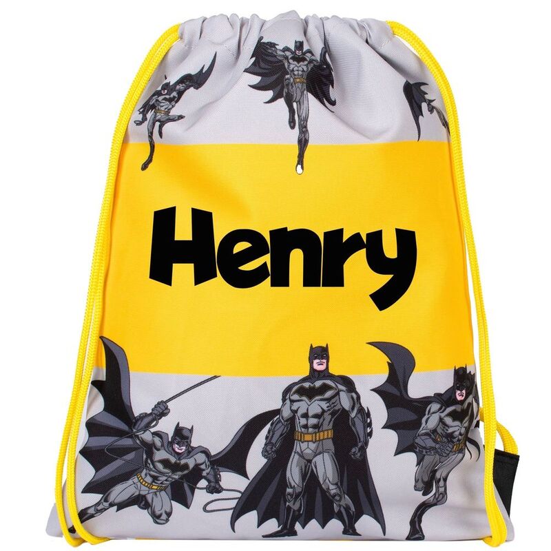 Fringoo Personalize Drawstring Bag - Batman Yellow