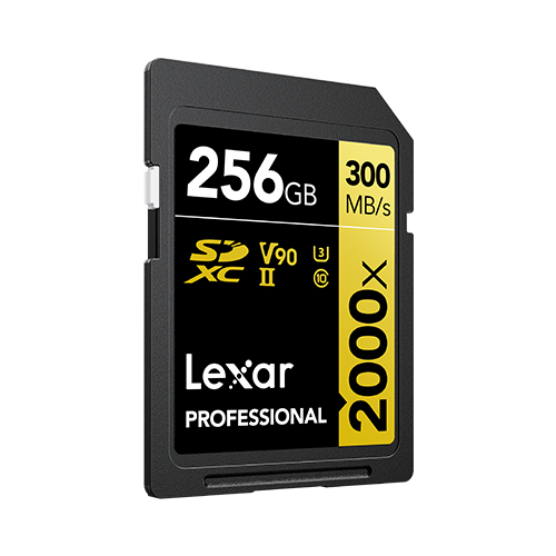 Lexar 256GB Lexar Professional 2000X SDhc UHS-II Cards/ Up To 300MB/S Read 260MB/S Write C10 V90 U3