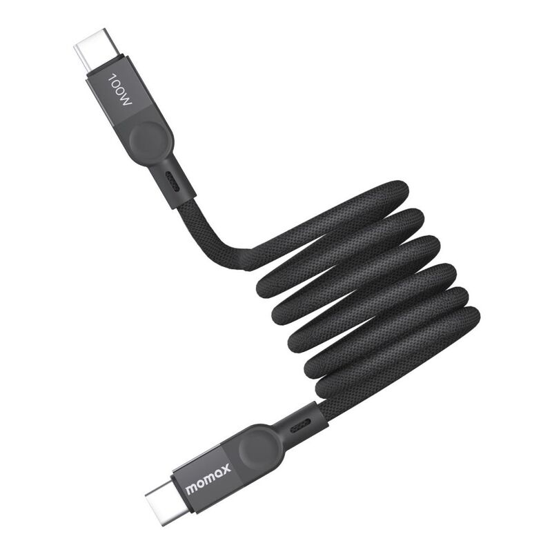 Momax Elite Mag Link 100W USB-C To USB-C Magnetic Cable 1m - Black