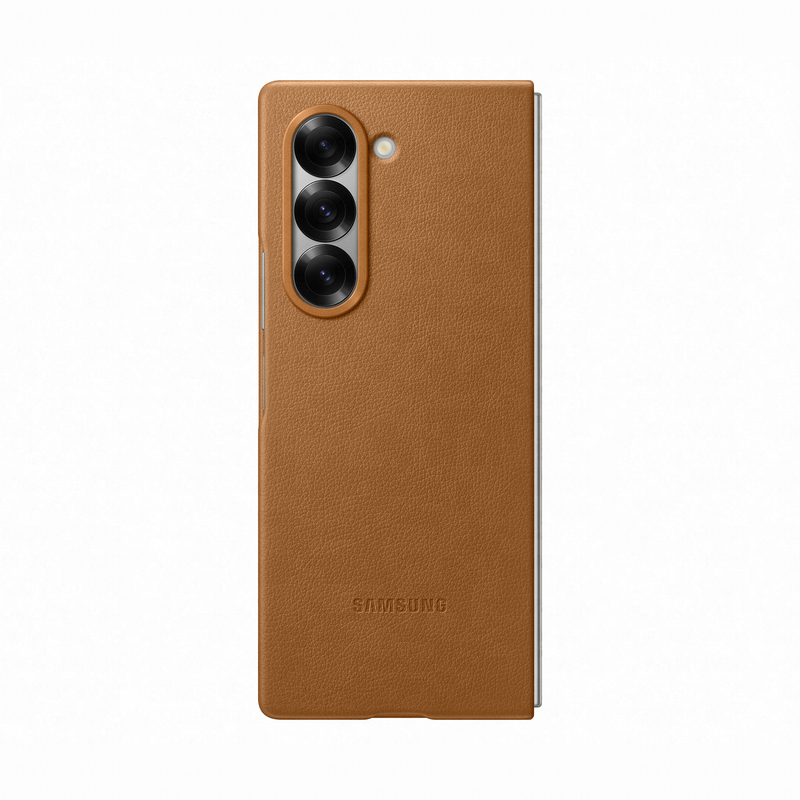 Samsung Fold6 Vegan Leather Case - Brown