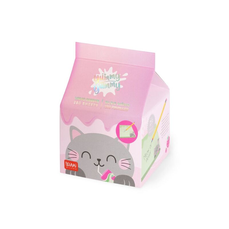 Legami Memo Sheets - Yummy Yummy - Memo Pad - Kitty (250 Sheets)