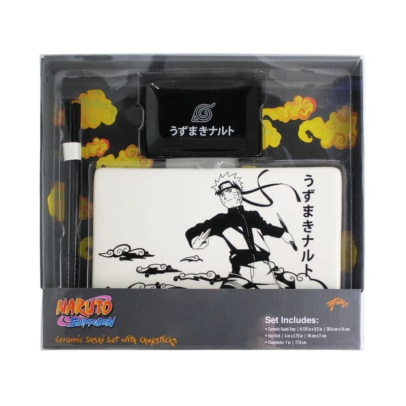 Just Funky Naruto Shippuden Black & White Sushi Set