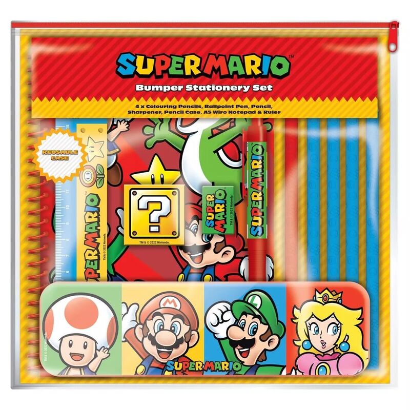 Pyramid Super Mario (Core Colour Block) Bumper Stationery Set