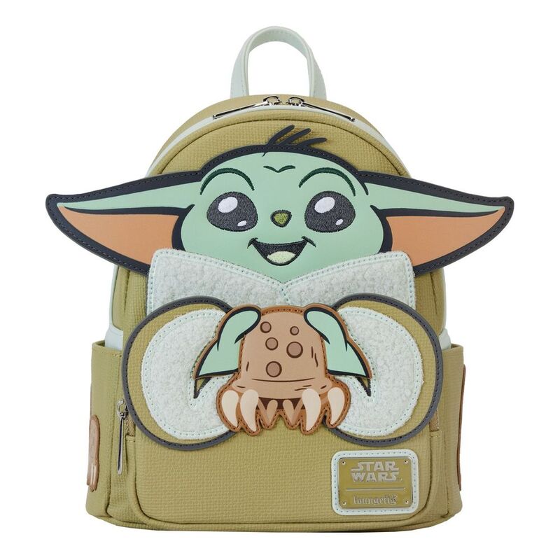 Loungefly Leather Star Wars Mandalorian Grogu & Crabbies Cosplay Mini Backpack