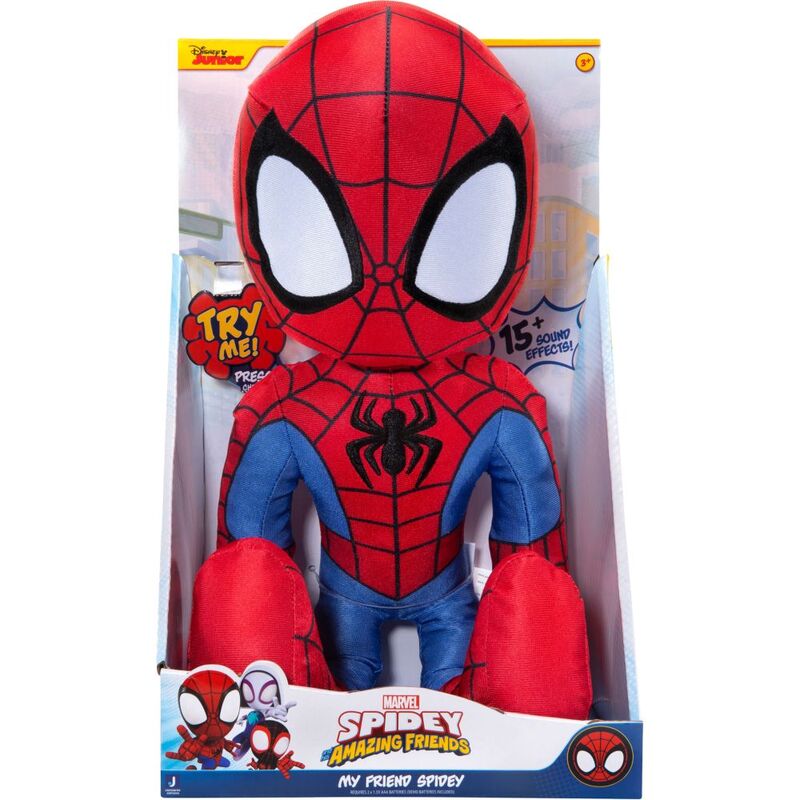 Jazwares Spidey And His Amazing Friends My Friend Spidey 16-Inch Plush With Sounds