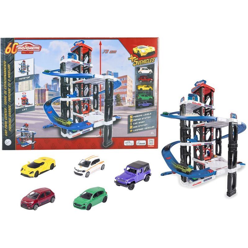 Majorette Motor Lift Center with 5 Cars Playset Majorette Motor Lift Center with 5 Cars Playset