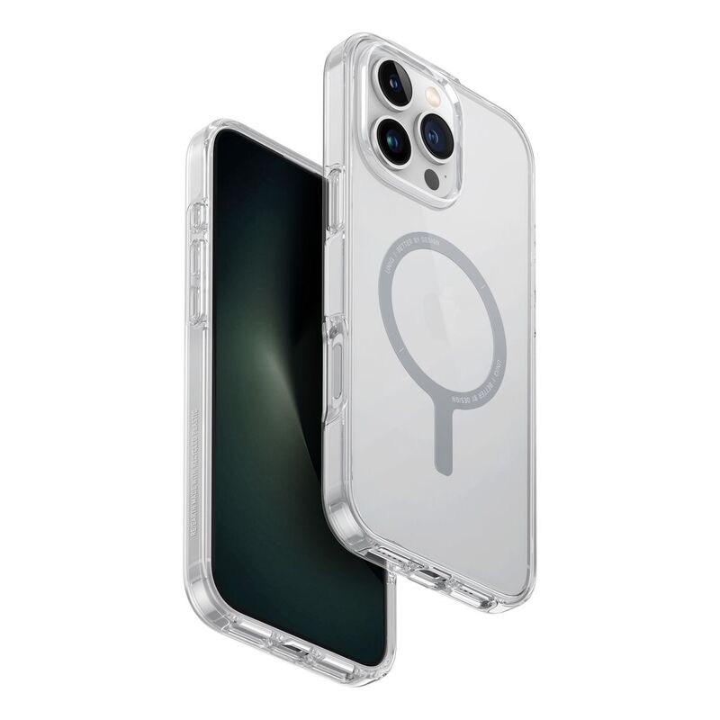 UNIQ Hybrid iPhone 16 Pro Max (2024) Case 6.9 Magclick Charging Clario (Eco) - Lucent (Clear)