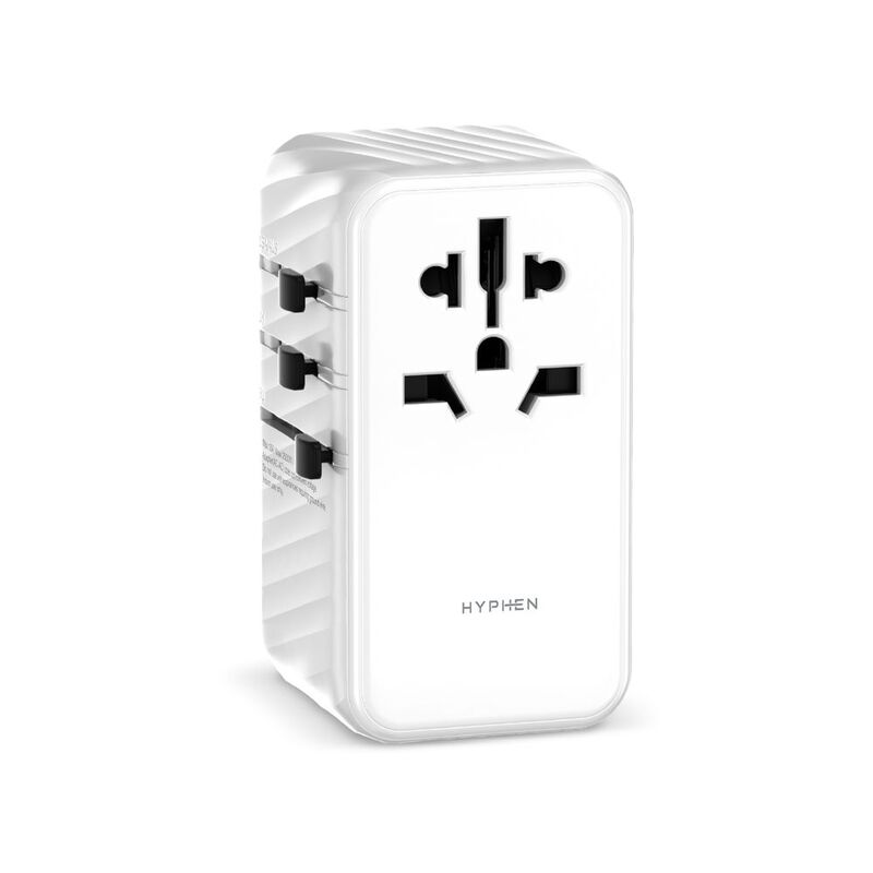 Hyphen Chargepoint GAN Universal Travel Adaptor 100W - White