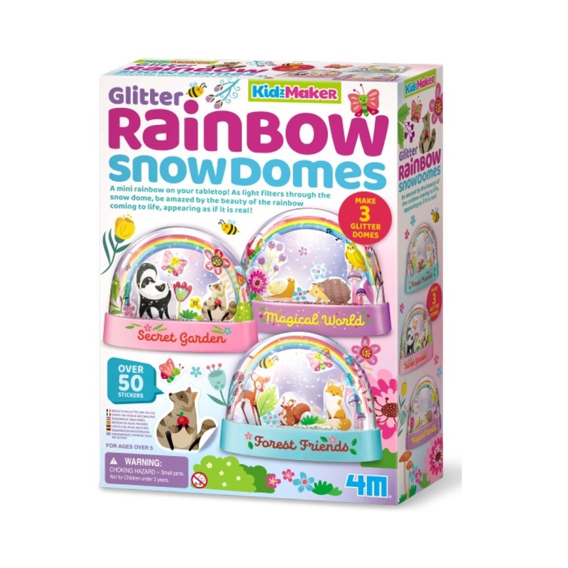 4M Kidzmaker Glitter Rainbow Snow Domes 4M Kidzmaker Glitter Rainbow Snow Domes