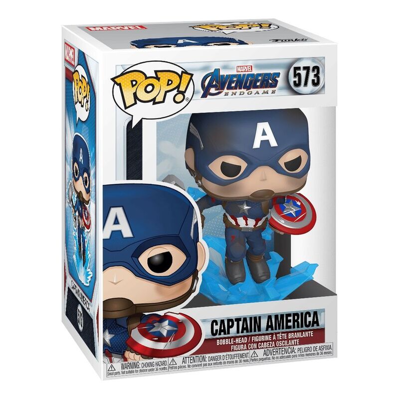 Funko Pop Marvel Endgame Captain America with Broken Shield & Mjolnir Vinyl Figure