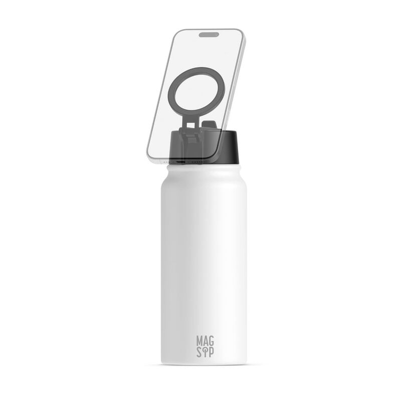 RiSync Magsip Magnetic Stand Bottle White - 600ml RiSync Magsip Magnetic Stand Bottle White - 600ml