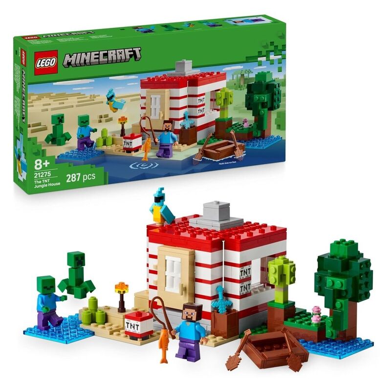 LEGO Minecraft The Tnt Jungle House - 21275 (287 pcs) LEGO Minecraft The Tnt Jungle House - 21275 (287 pcs)