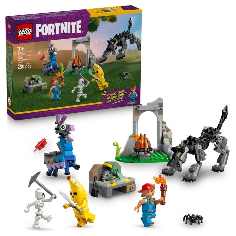 LEGO Fortnite Peely & Sparkplug’s Camp Video Game Building Set - 77075 (300 Pieces) LEGO Fortnite Peely & Sparkplug’s Camp Video Game Building Set - 77075 (300 Pieces)