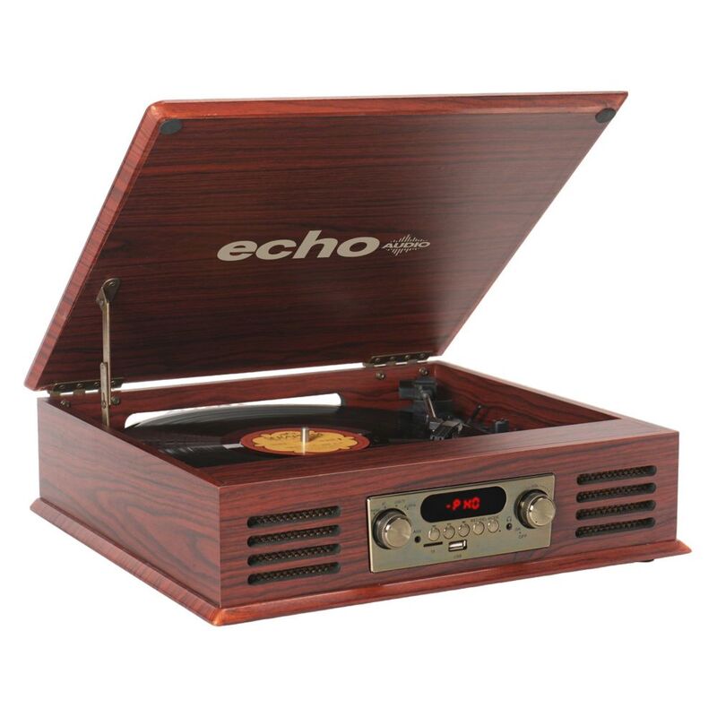 Echo Audio Legend Vintage Record Player - Mahogany