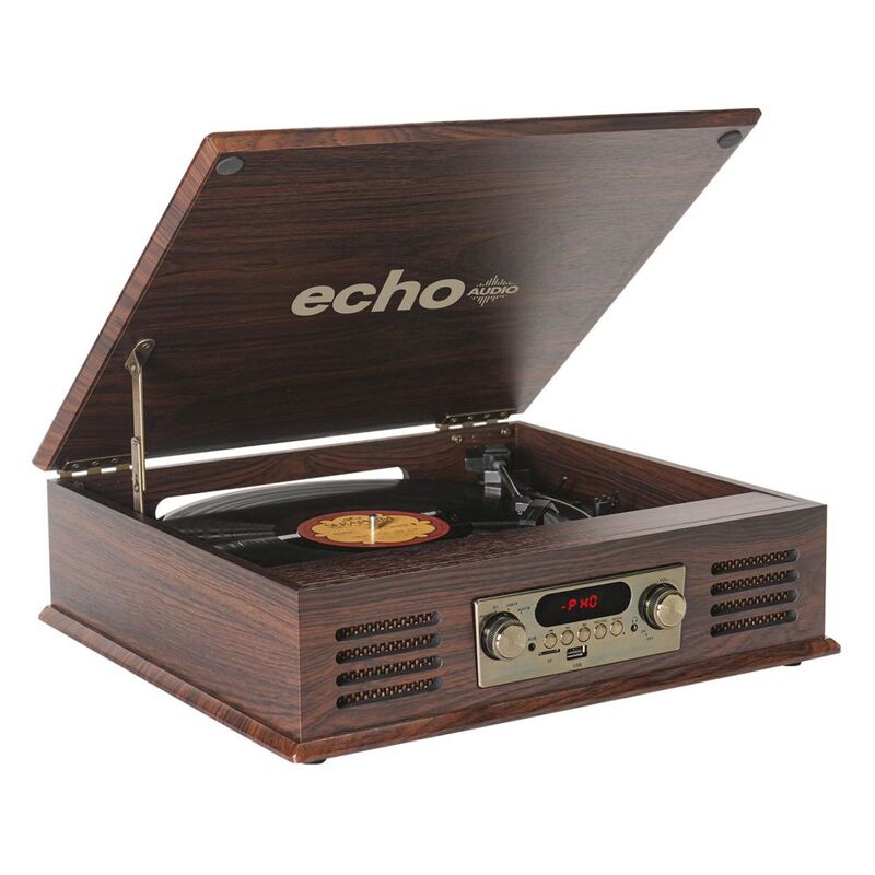 Echo Audio Legend Vintage Record Player - Walnut