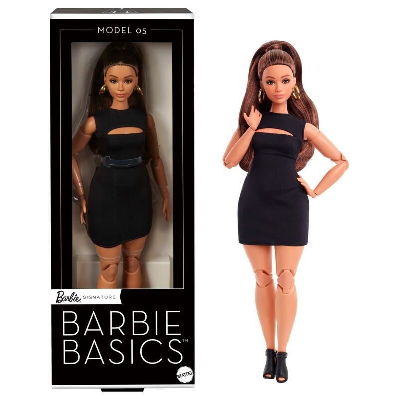 Mattel Barbie Basics Brunette Hair With Little Black Dress Doll