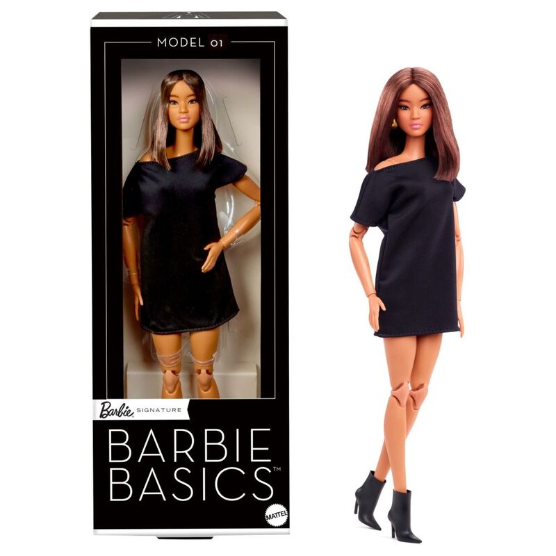 Mattel Barbie Basics Asian Brunette With Little Black Dress Doll