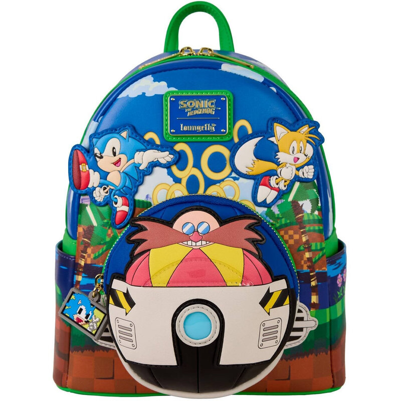 Loungefly Leather Sega Sonic The Hedgehog Mini Backpack