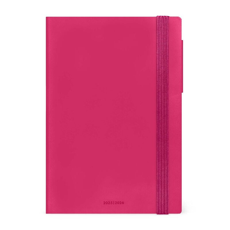 Legami 16 - Month Diary - 2025/2026 - Medium Daily Diary - Raspberry
