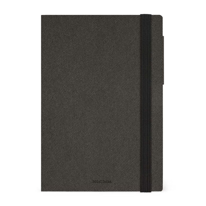 Legami 16 - Month Diary - 2025/2026 - Medium Daily Diary - Deep Graphite