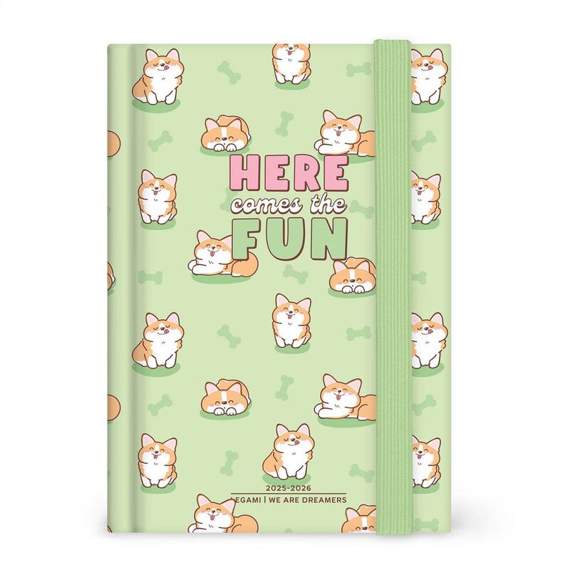 Legami 16 - Month Diary - 2025/2026 - Small Photo Daily Diary - Corgi