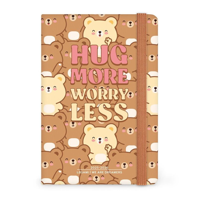 Legami 16 - Month Diary - 2025/2026 - Small Photo Weekly Diary With Notebook - Teddy Bear