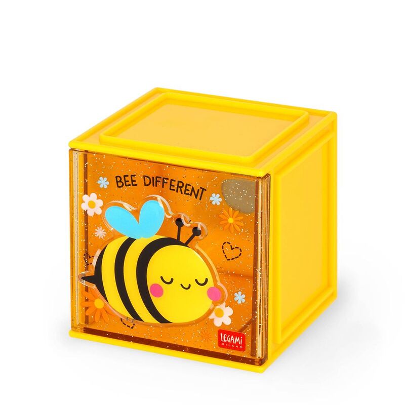 Legami Adjustable Desk Organiser - Cutie Cube - Bee