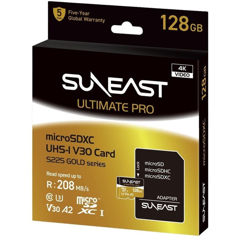Suneast Ultimate Pro MicroSDXC UHS-I V30 DDR225 Series (With Adapter) - 128GB