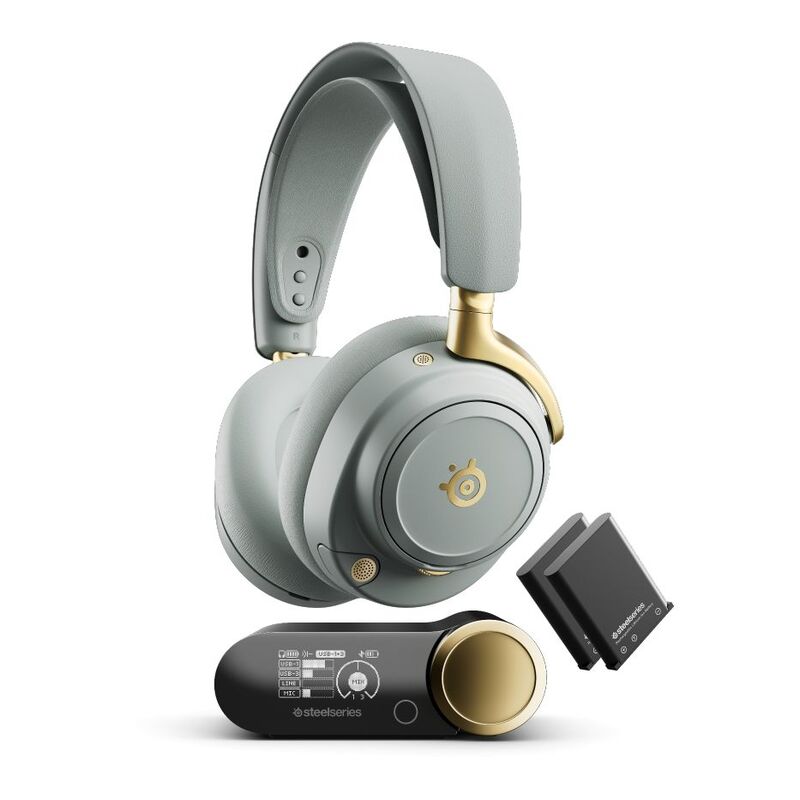 SteelSeries Arctis Nova Elite Gaming Headset - Gold Sage SteelSeries Arctis Nova Elite Gaming Headset - Gold Sage