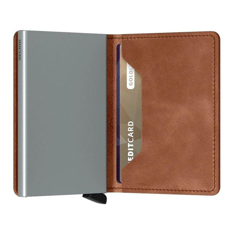 Secrid Slimwallet - Vintage Leather - Cognac Silver