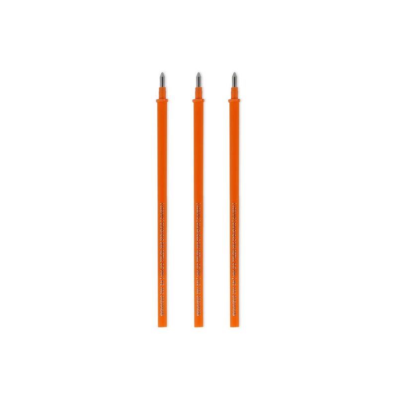 Legami Erasable Pen Refills - Orange (3 Pack)