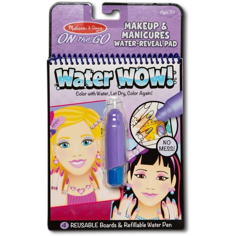 Melissa & Doug On The Go Water Wow Water-Reveal Pad - Makeup & Manicures (4 Scenes)