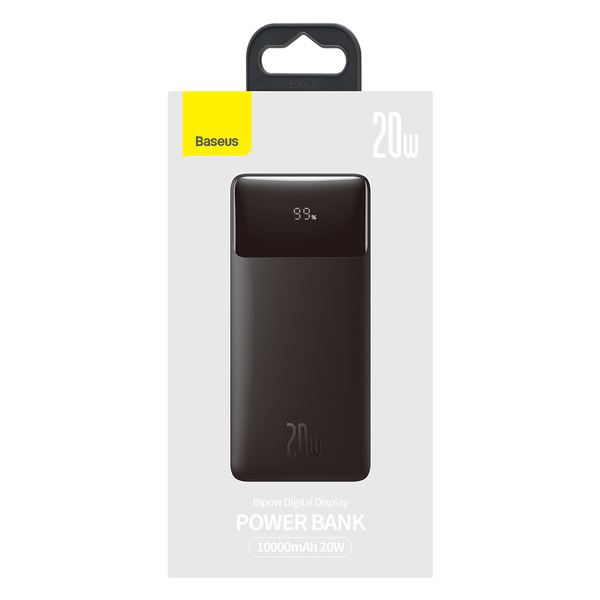 Baseus Bipow Digital Display Fast Charge Power Bank 10000mAh 20W - Black